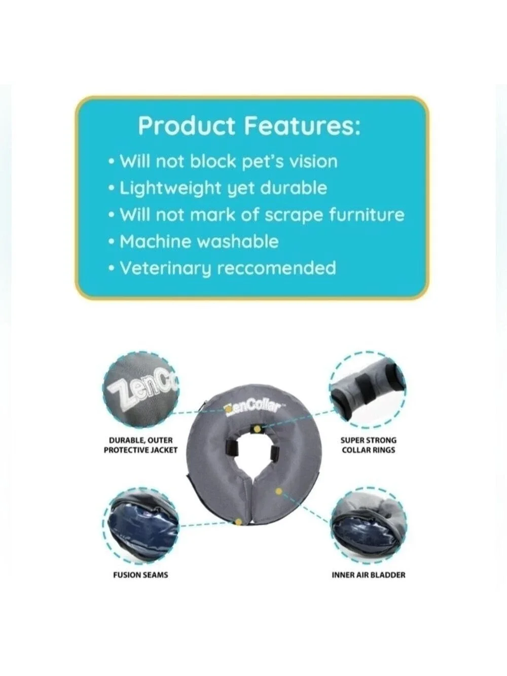 Pet recovery doughnut collar